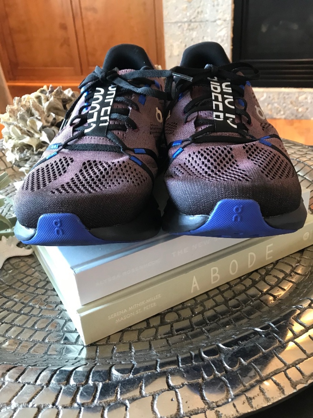 ON CLOUDSURFER COMFORTABLE RUNNING WORK OUT GYM BLACK / COBALT MEN SHOES - Picture 2 of 16
